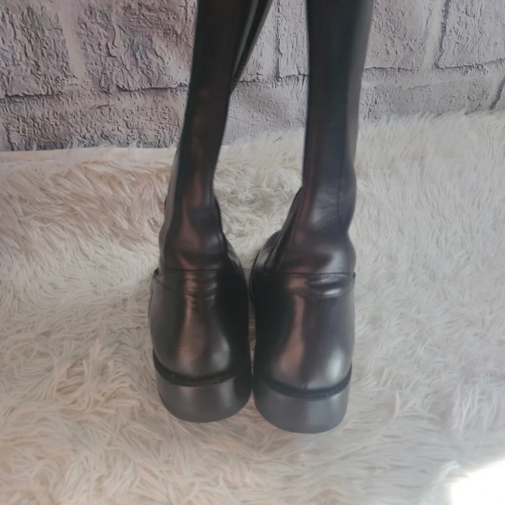 Frye NWOT Melissa D-Ring Women's Tall Riding Boots Black And Brown Size 6.5 B